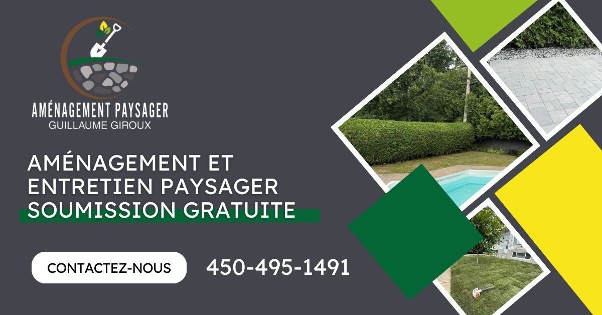 Bannière Aménagement Paysager Guillaume Giroux